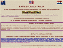 Tablet Screenshot of battleforaustralia.org